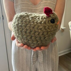 Handmade Farmhouse Crochet Chicken Plushie
